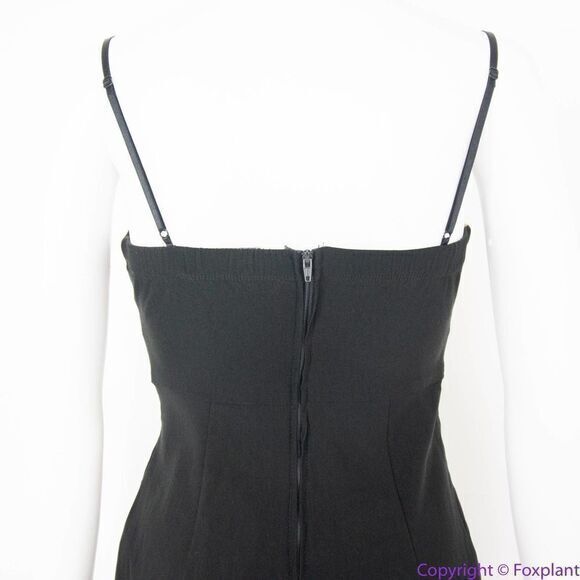 Ruby Rox USA-made black mini bodycon dress spaghetti strap, size S - Picture 7 of 13